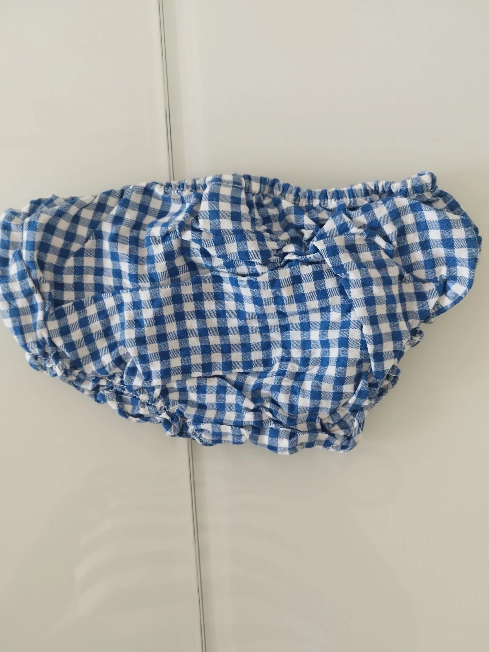 Vestido de bebe verano con cuadros blancos y azules  – photo 3